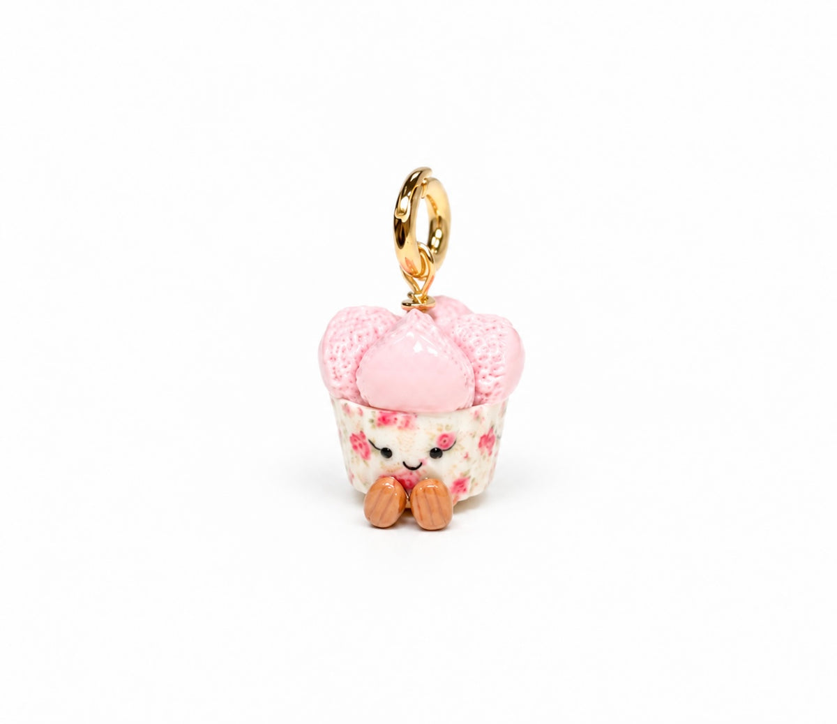 The Smiley Huat Kueh Miniature Charm in Vintage Floral
