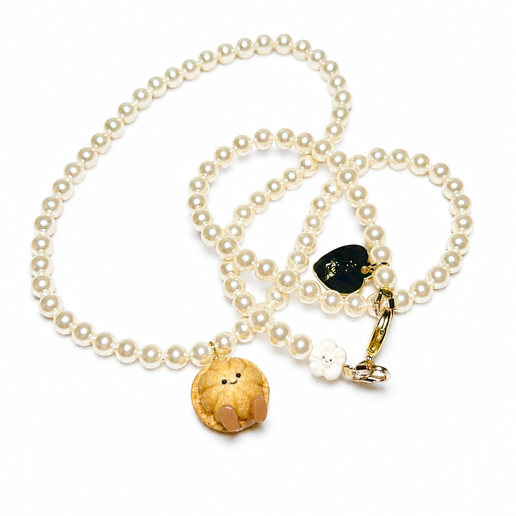 Kueh Bahulu Jellycat Pearl Necklace