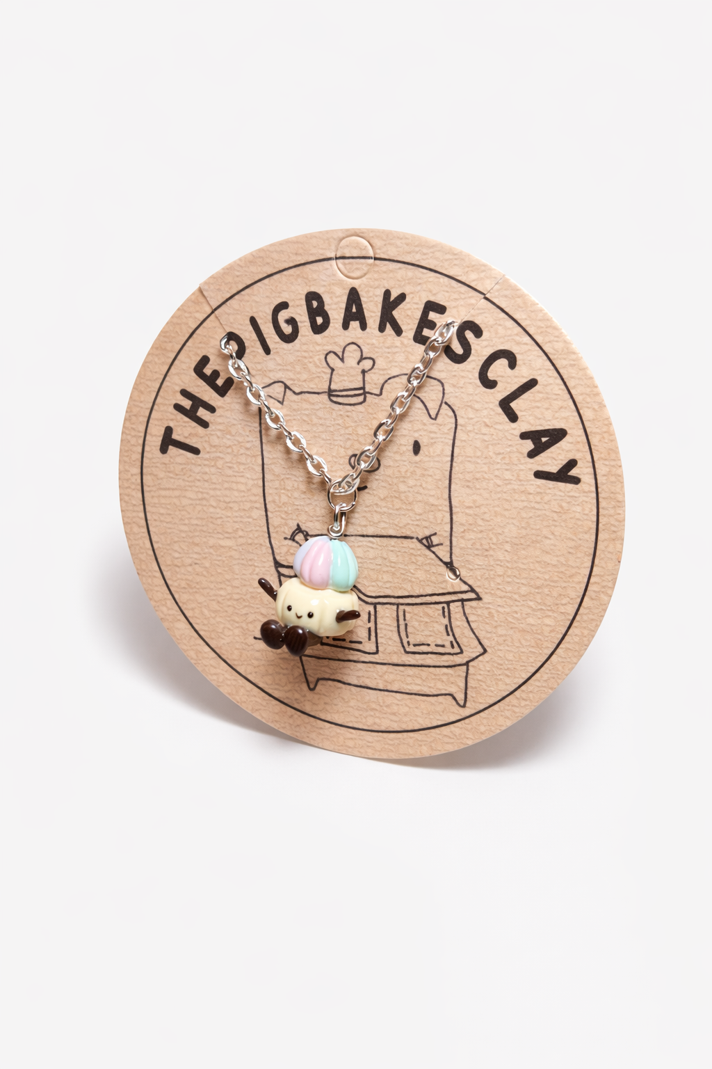 Iced Gem Biscuit Jellycats on Silver Hoop Huggies (PREORDER, wait time 6-8 weeks)