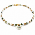 Hand-Beaded Jade and Swarovski Pearl Kopi Cup Necklace (customised for Carmen)