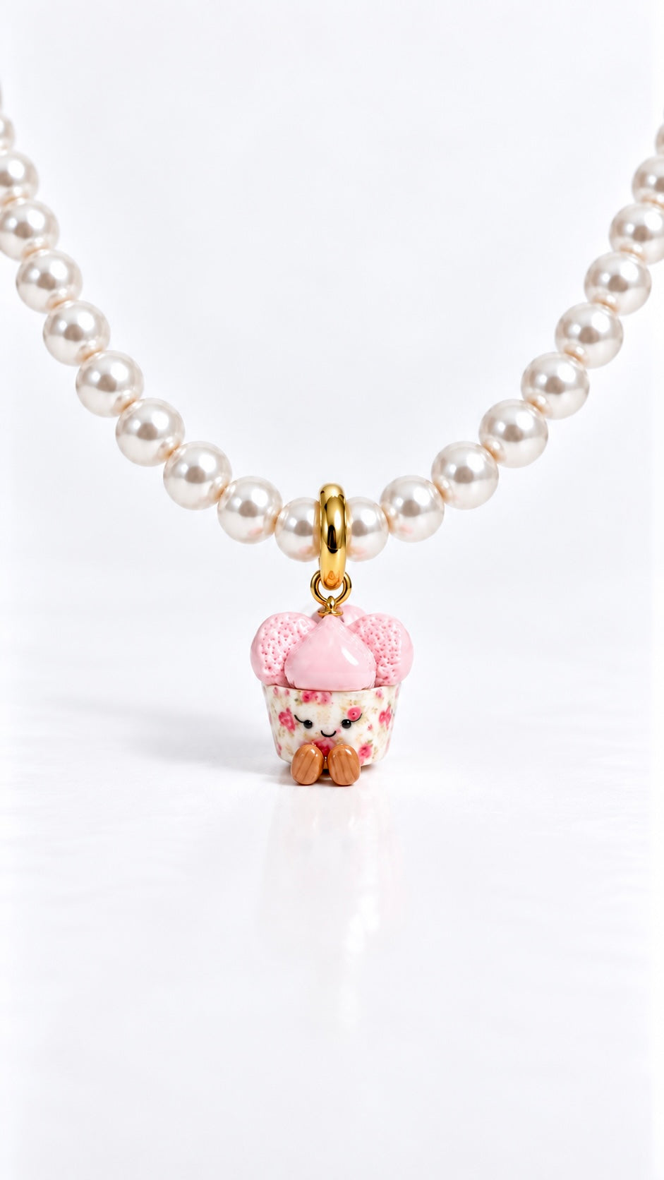 The Smiley Huat Kueh Miniature Charm in Vintage Floral