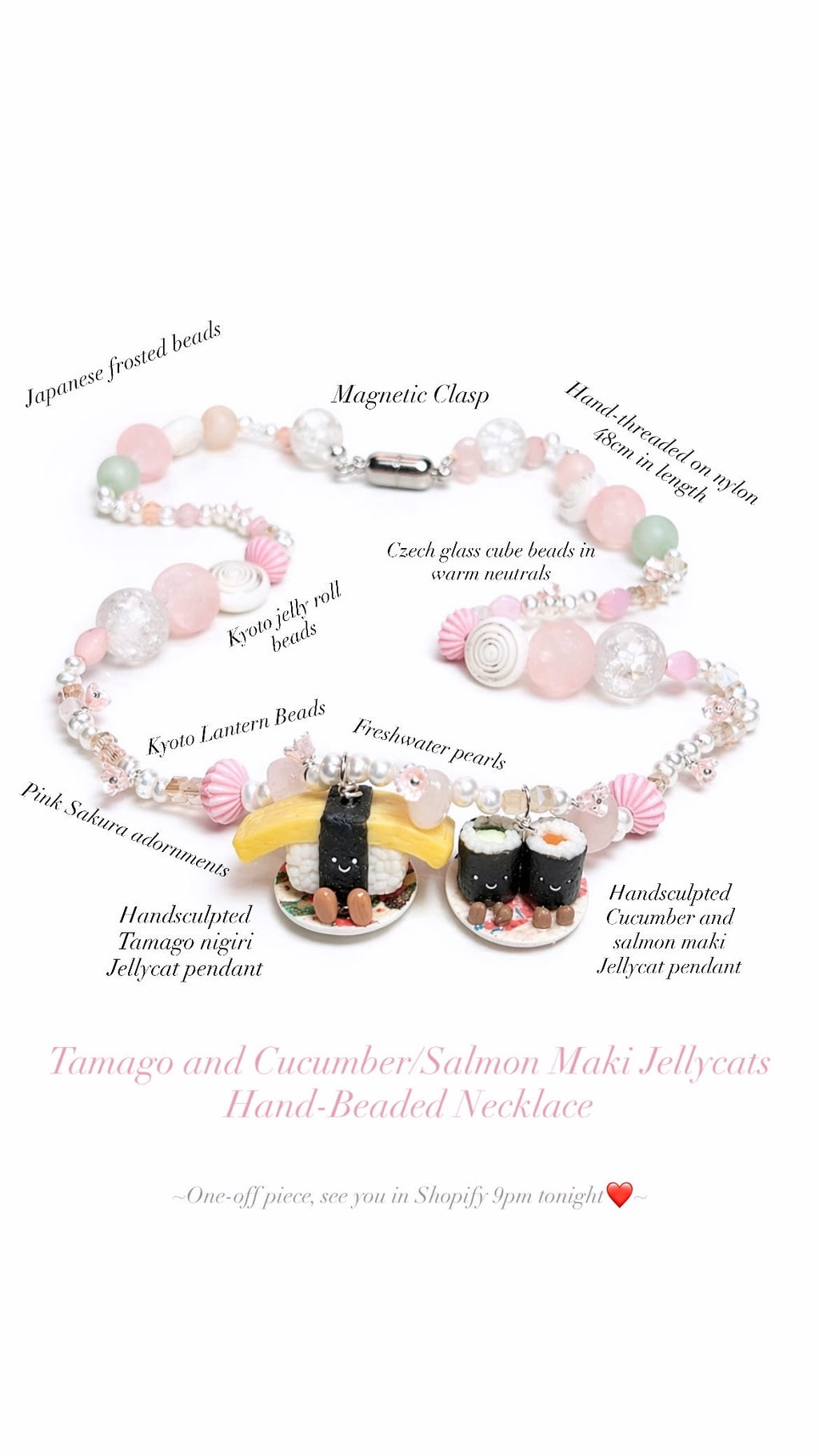 Tamago Nigiri and Maki Roll Jellycat Accessories (a variety)