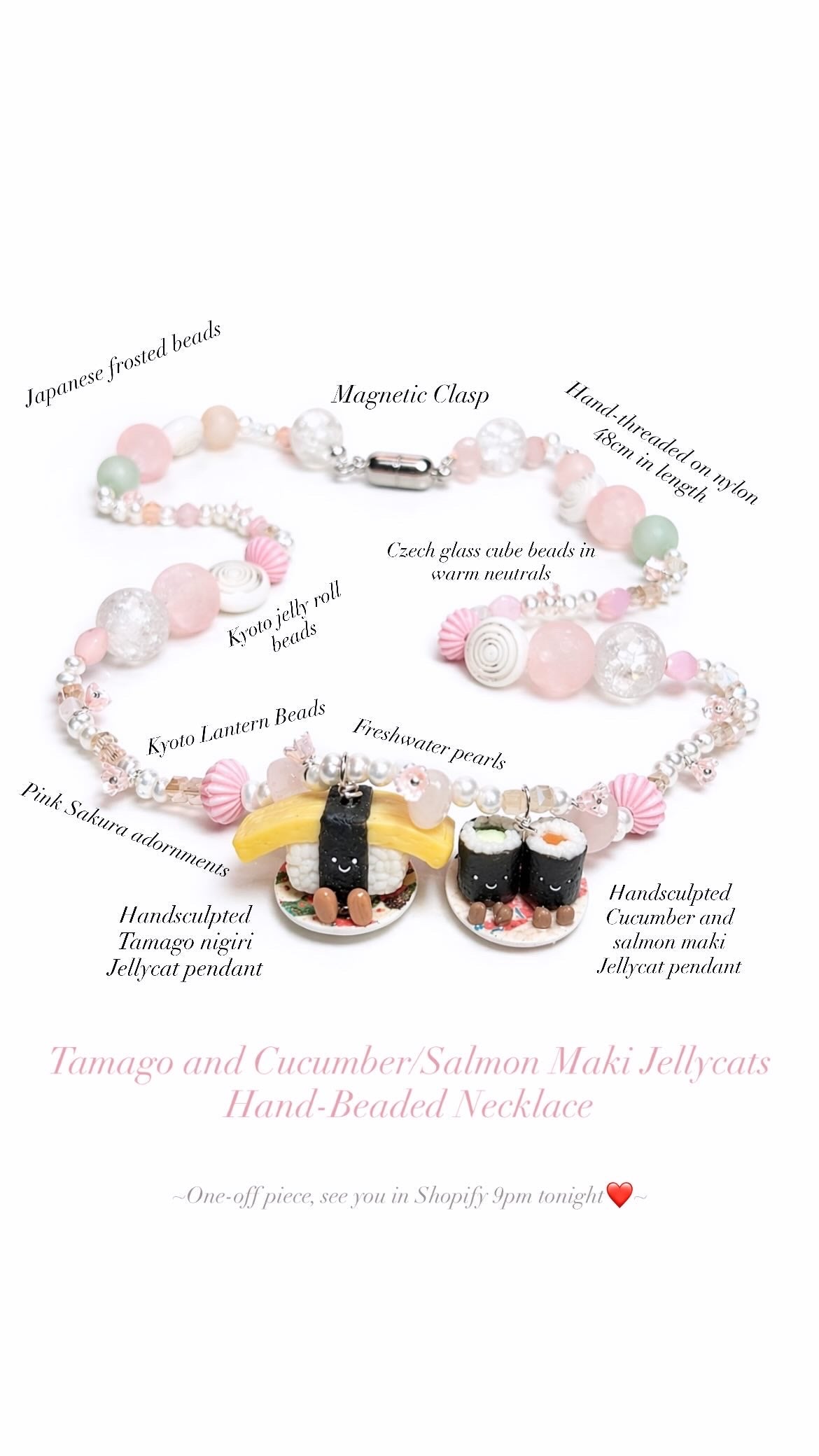 Tamago Nigiri and Maki Roll Jellycat Accessories (a variety)