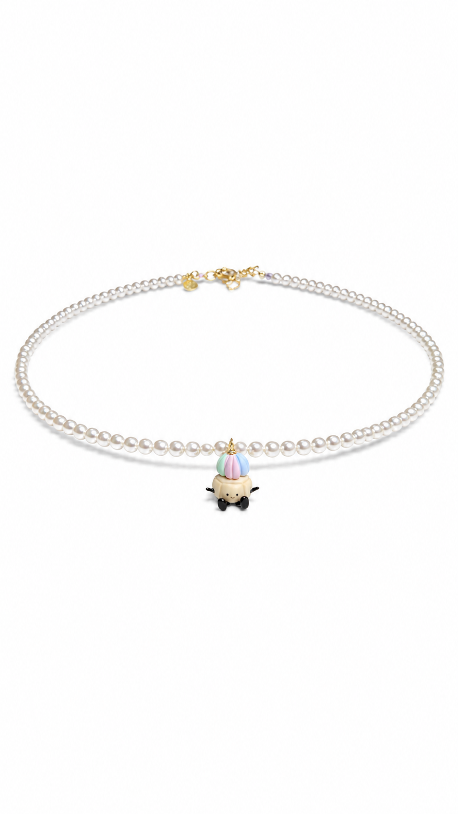 Iced Gem Jellycat Hand-Beaded Pearl Necklace