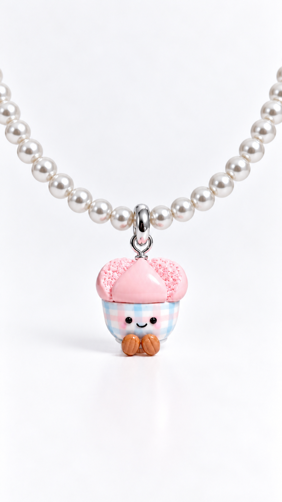 The Smiley Huat Kueh Miniature Charm in Gingham