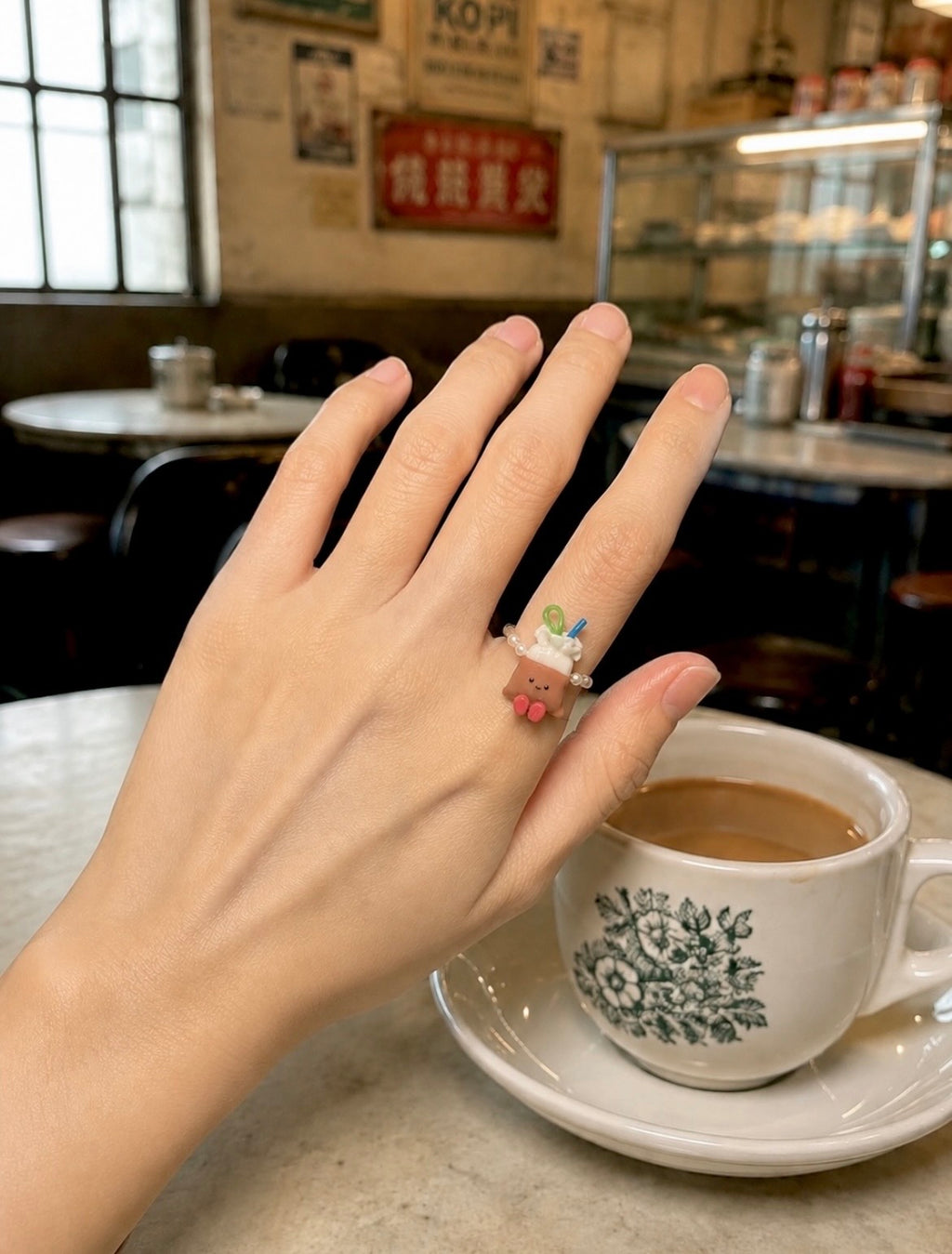 Teh Dabao Bag Hand-Beaded Ring