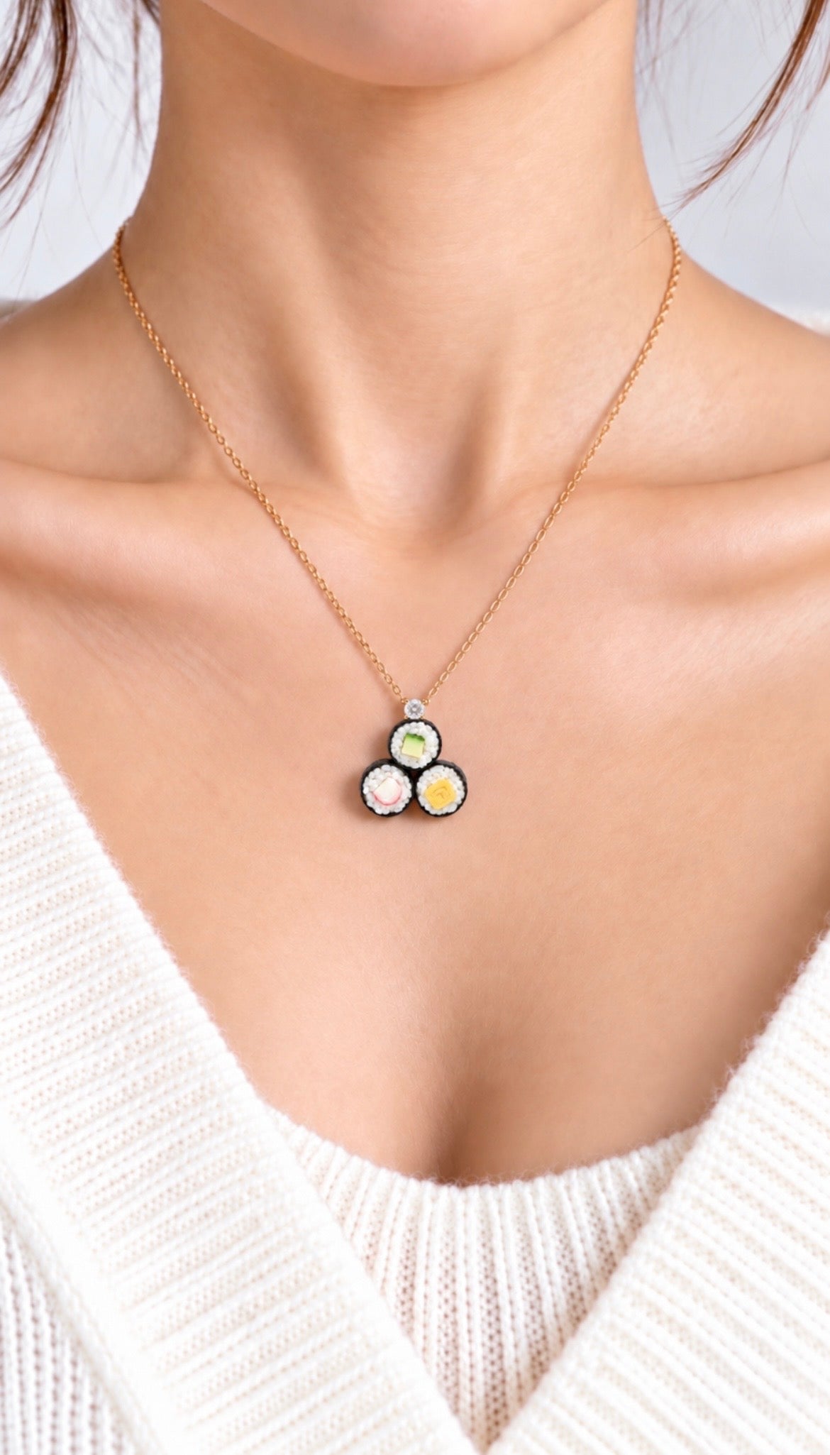 The Maki Trio Miniature Charm (in kappa,tamago and kani)