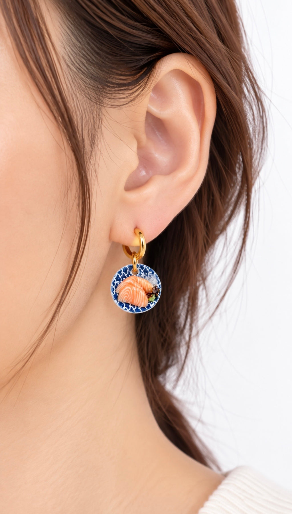 The Salmon Sashimi Plate Miniature Charm