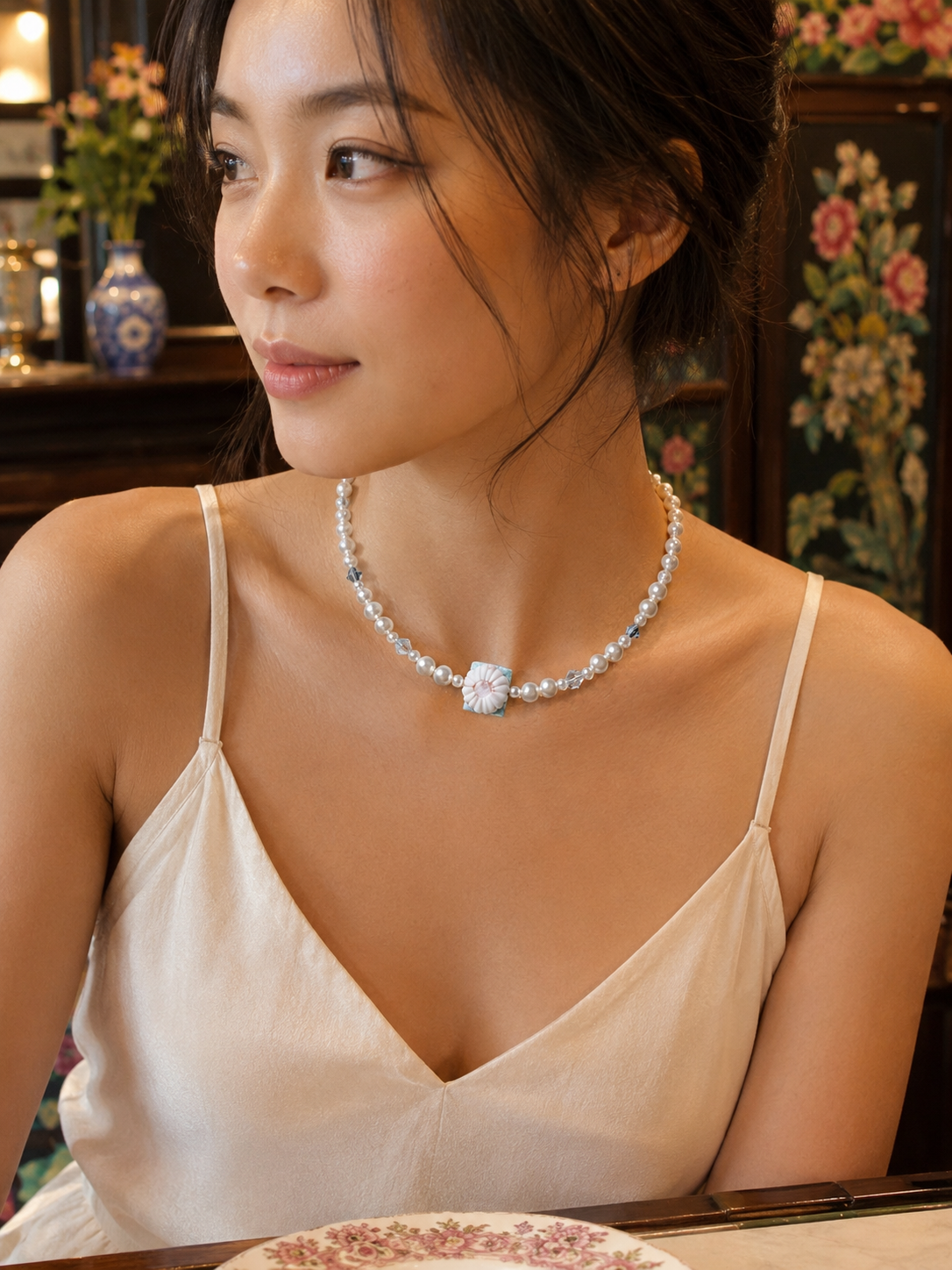 Speckled Kueh Tutu Necklace