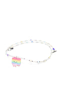 Hand-Beaded Kueh Lapis Jellycat with Tubes and Crystals Long Necklace