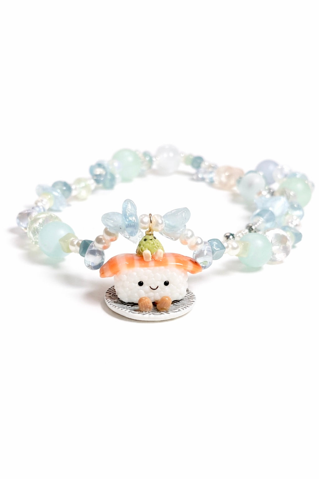 Salmon Nigiri Jellycats on Gold Hoop Dangles