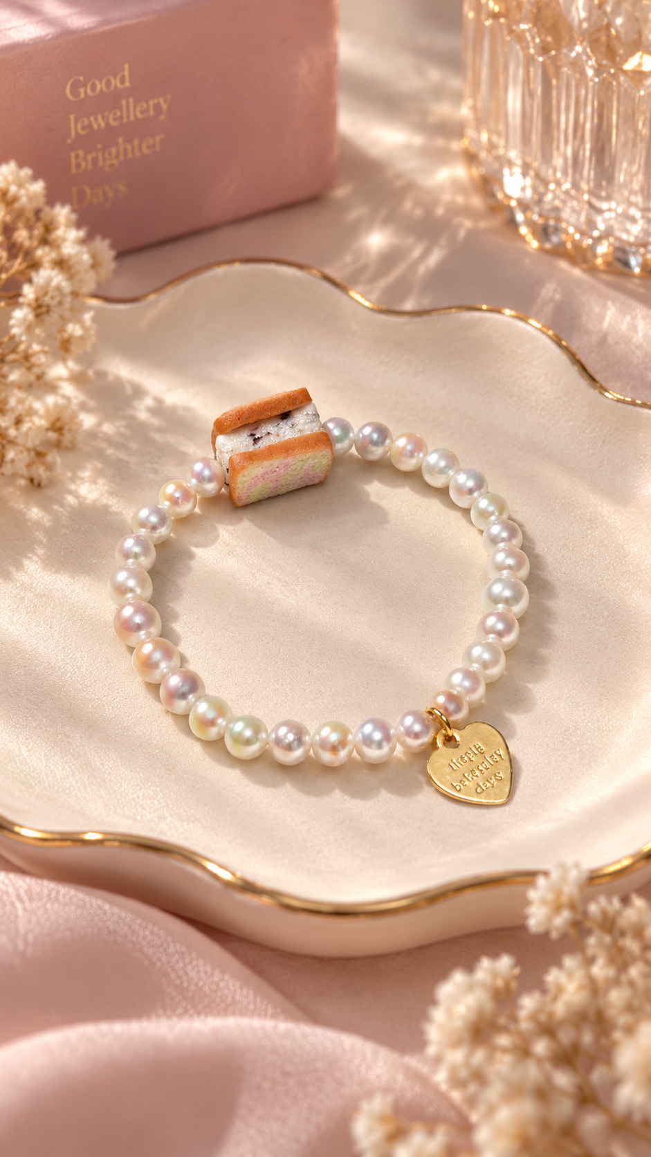 Rainbow Ice Cream Bread Pearl Bracelet