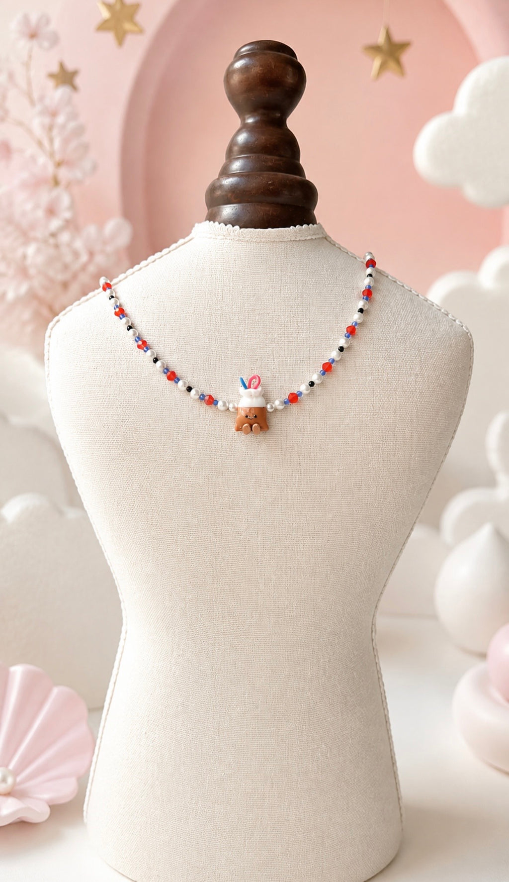 Teh Dabao Bag Hand Beaded Necklace (hawker colourway)