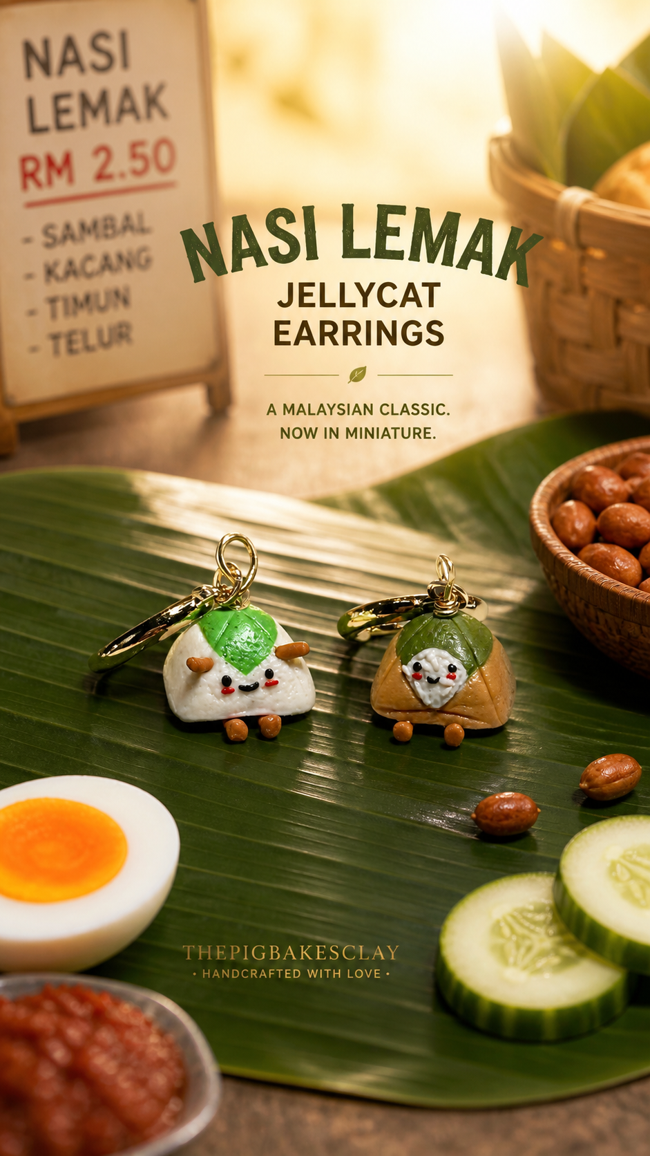 Nasi Lemak Jellycat Earrings (a variety)