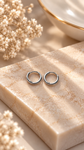 14K White Gold Ear Hoop (Gold-Plated)