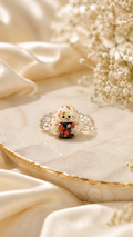 Speckled tuna and spinach Onigiri Beaded Ring