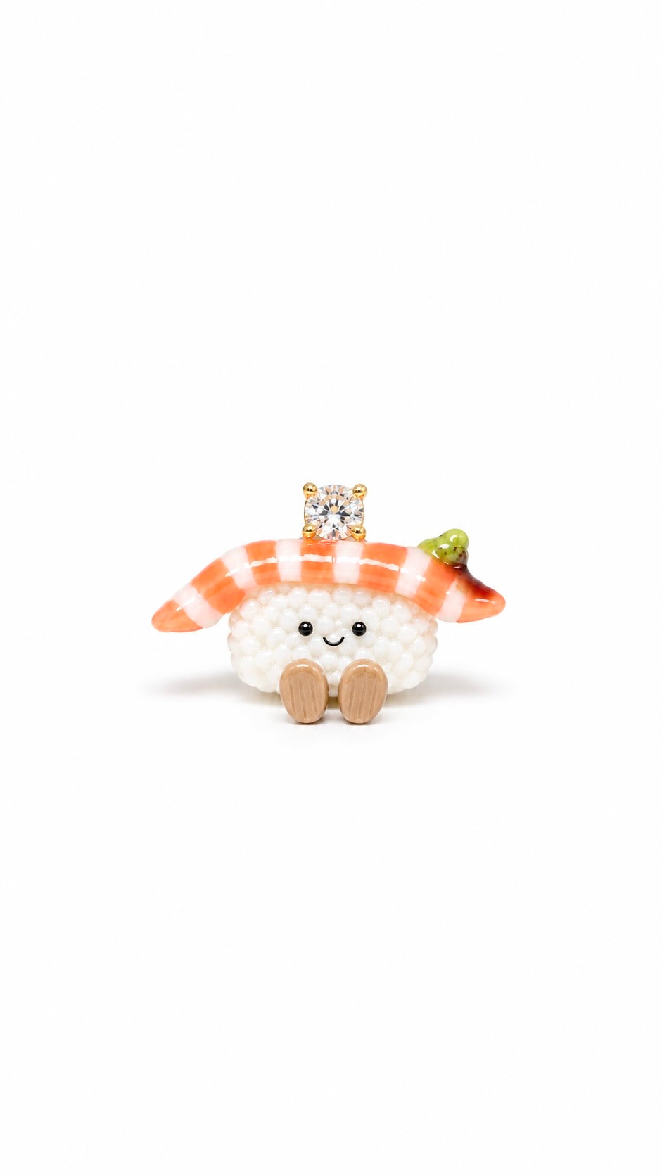 The Smiley Salmon Crystal Miniature Charm