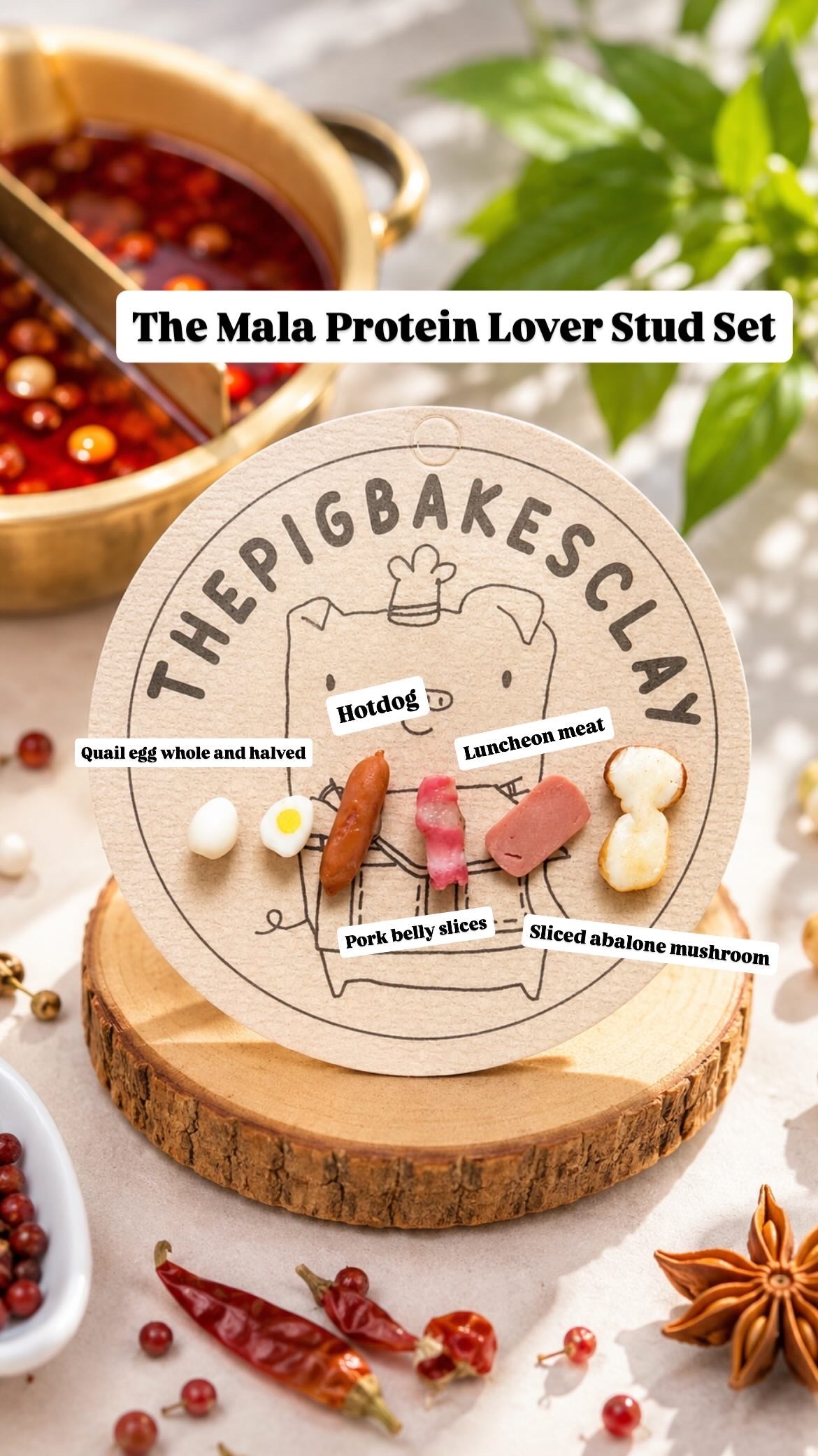 Mala Pot Mix and Match Bar - Customise your personalised set of Mala Ear Studs (PREORDER 6-8 weeks)