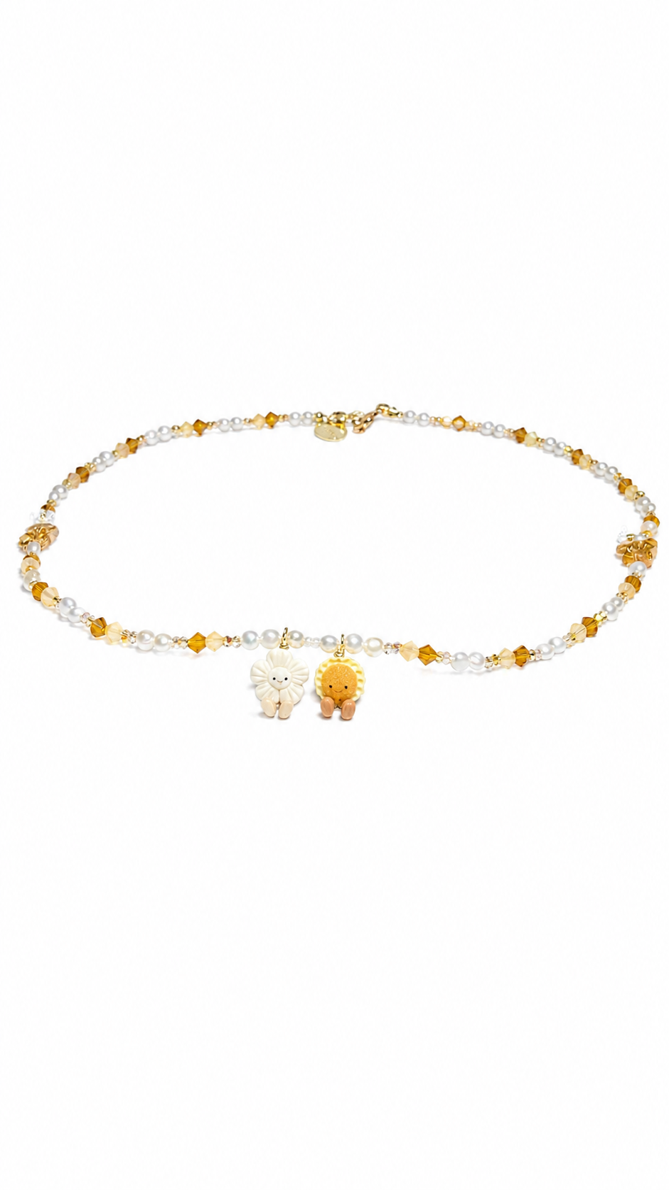 Pineapple Tart and Kueh Bangkit Jellycat Duo Hand-Beaded Necklace