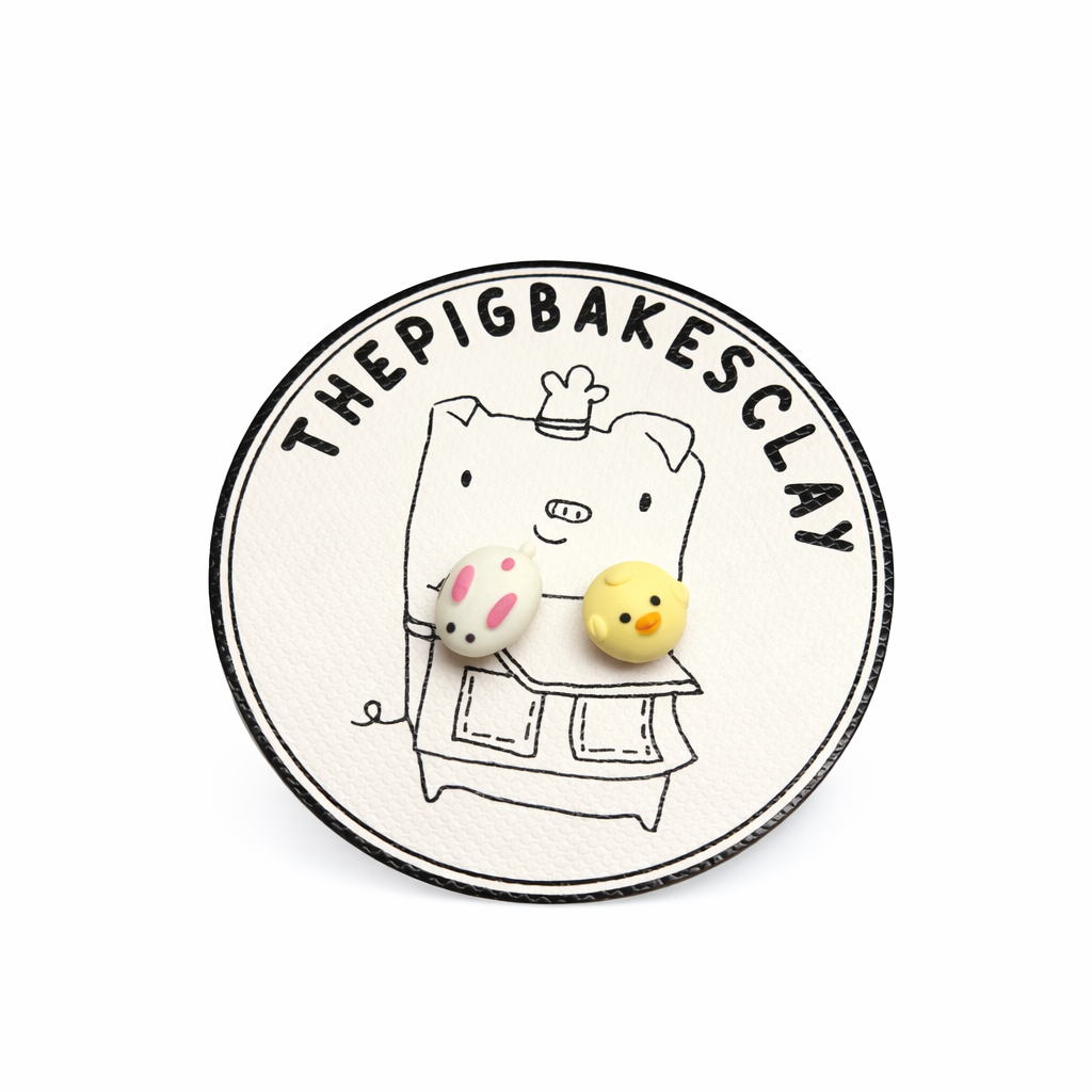 Chick and Rabbit Chinese Bao Studs