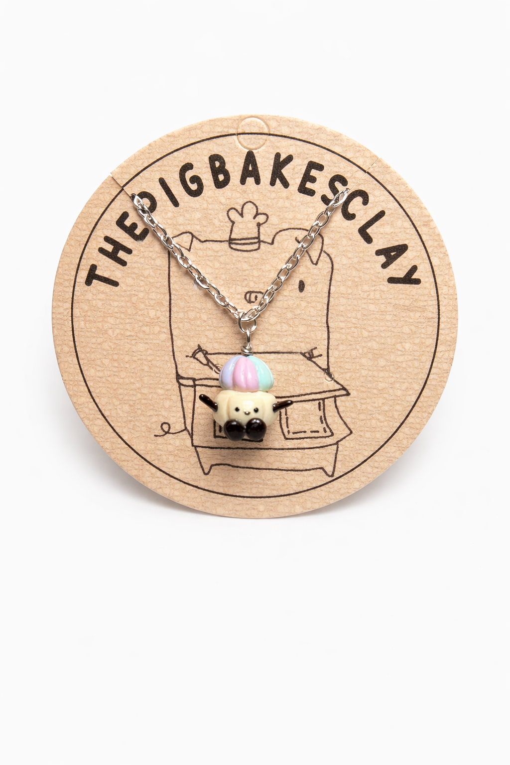Iced Gem Biscuit Jellycats on Silver Hoop Huggies (PREORDER, wait time 6-8 weeks)
