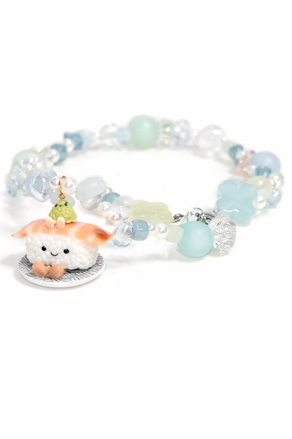 Salmon Nigiri Jellycats on Gold Hoop Dangles