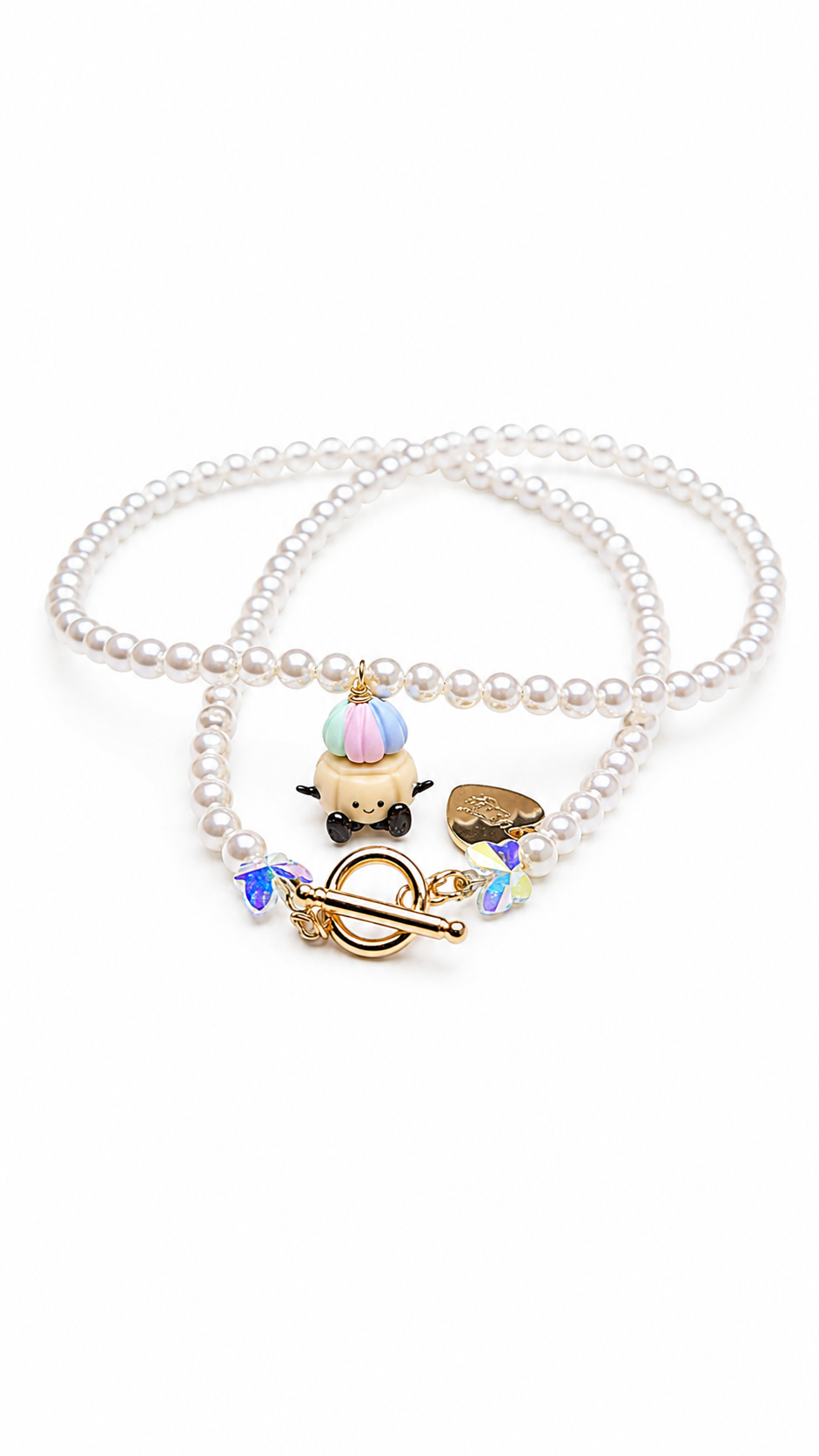 Iced Gem Jellycat Hand-Beaded Pearl Necklace