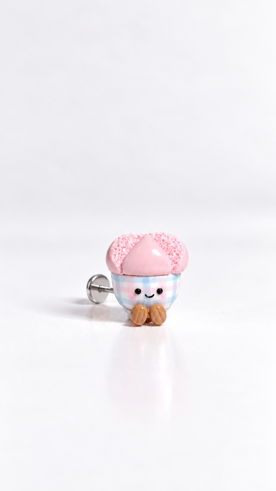 The Smiley Huat Kueh Miniature Charm in Gingham