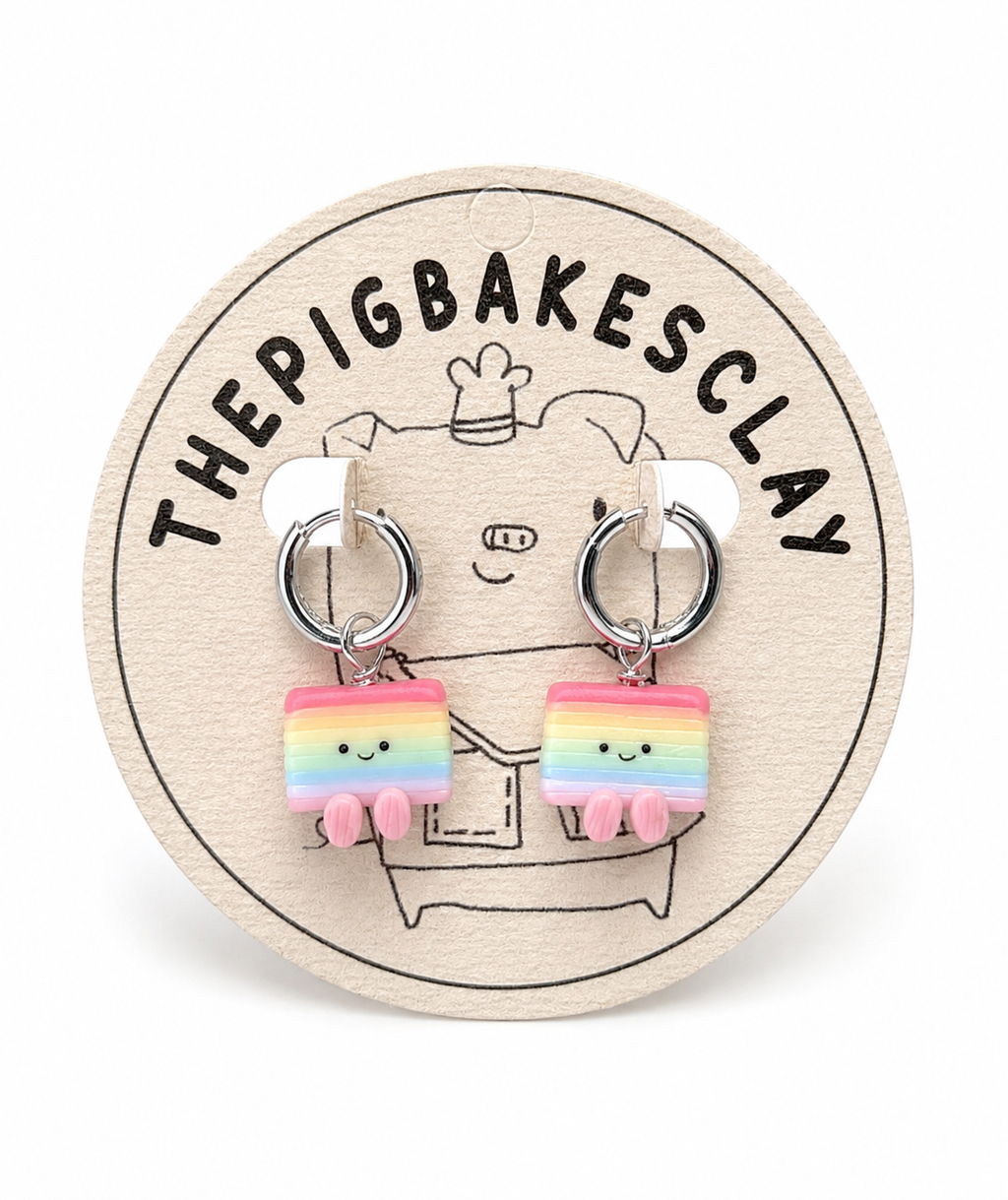Rainbow Kueh Lapis Jellycats Earrings (a variety)