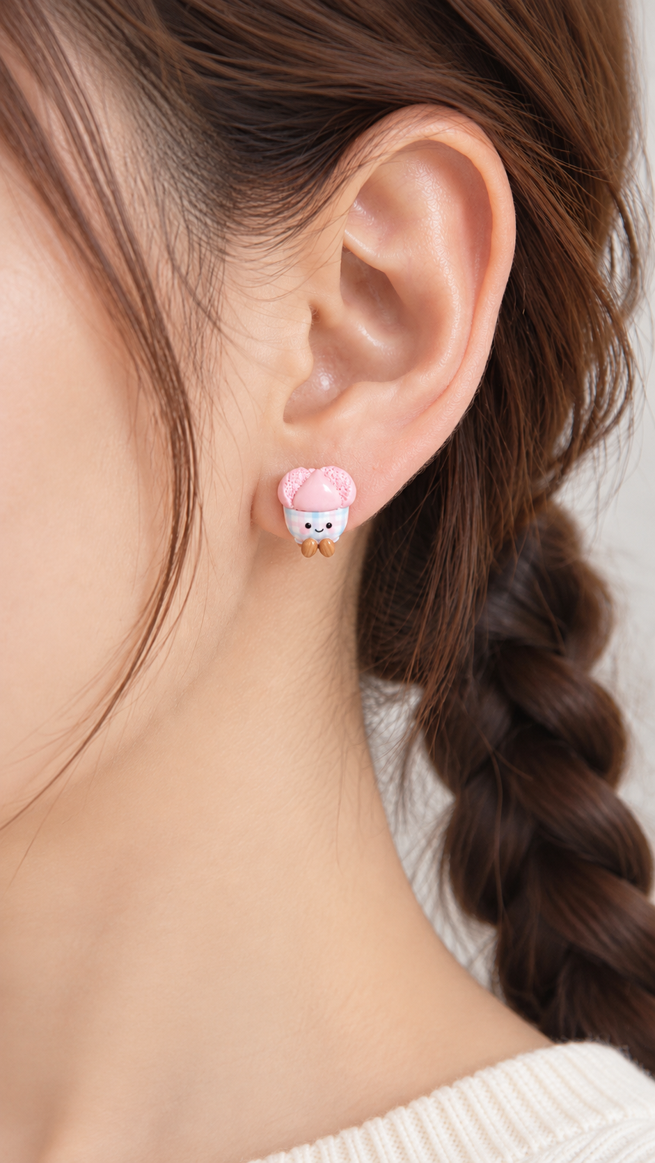 The Smiley Huat Kueh Miniature Charm in Gingham