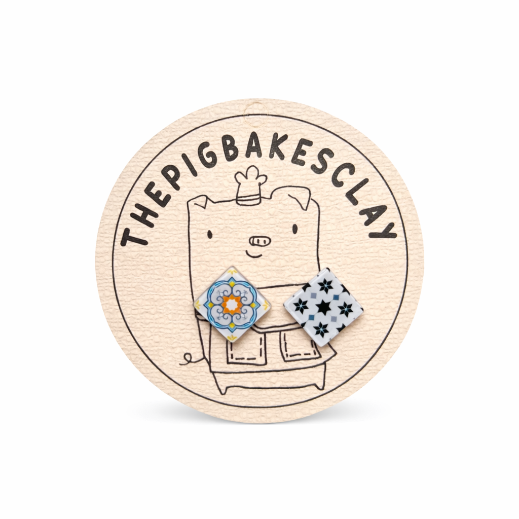 Peranakan Tiles Earring Studs