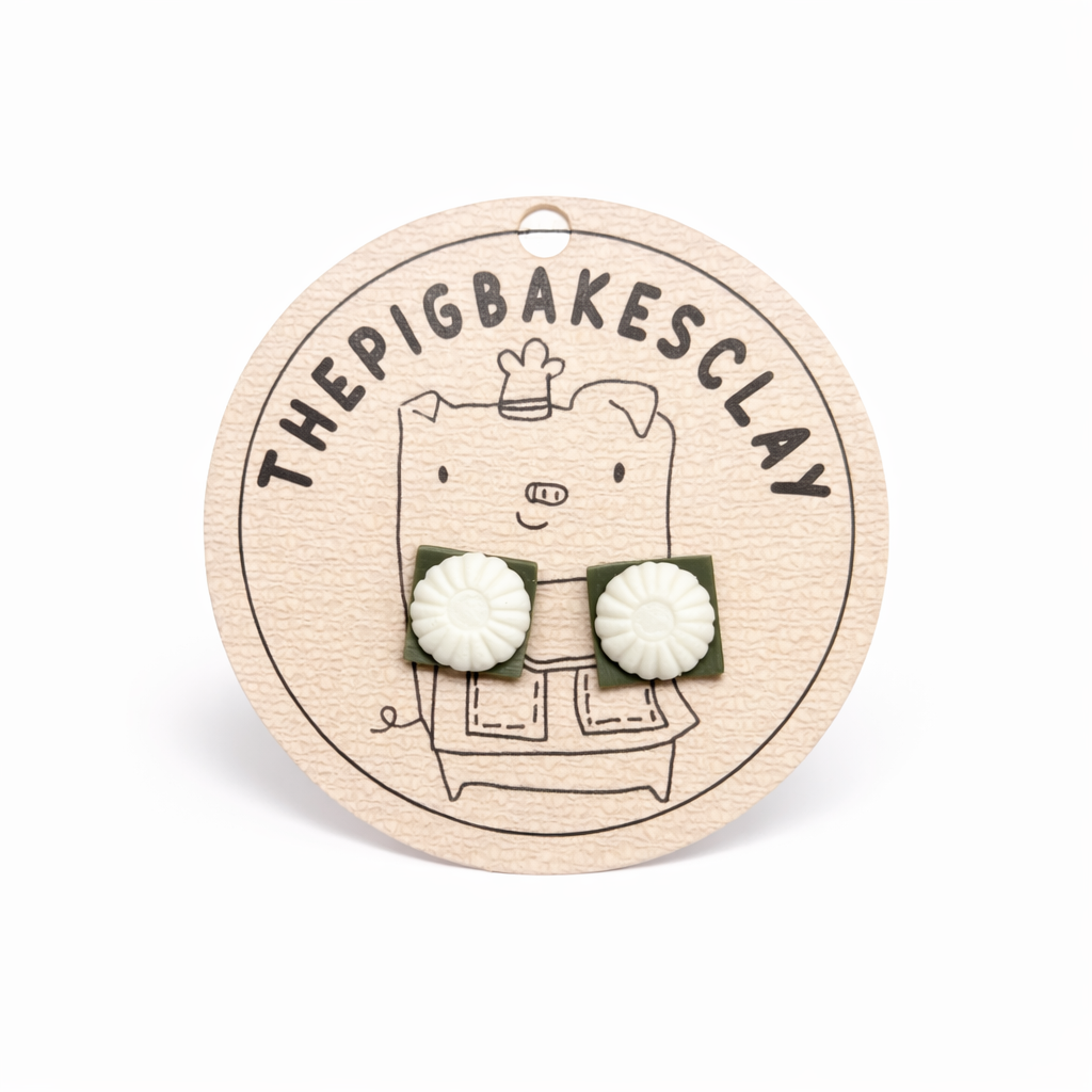 Kueh Tutu Earring Studs