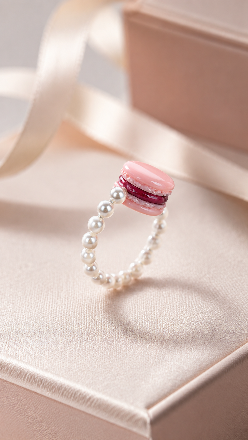 Pierre Hermes Inspired Macaron Pearl Ring