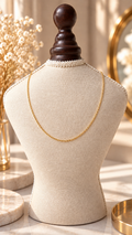 18K Gold Titanium Necklace Chain (medical implant-grade ASTM F136, PVD Gold-Plated)