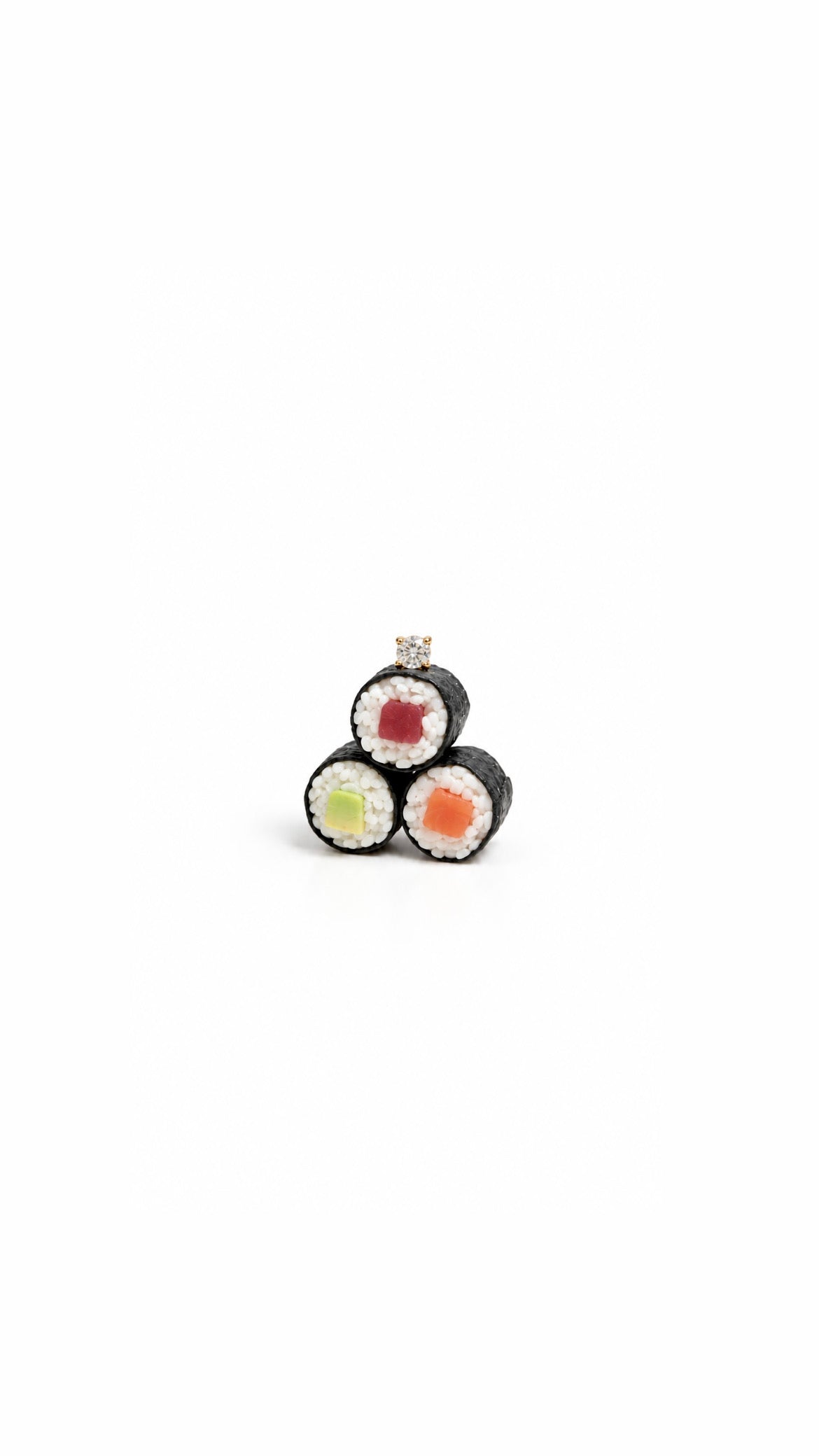 The Maki Trio Miniature Charm (in Tuna, avocado and salmon)