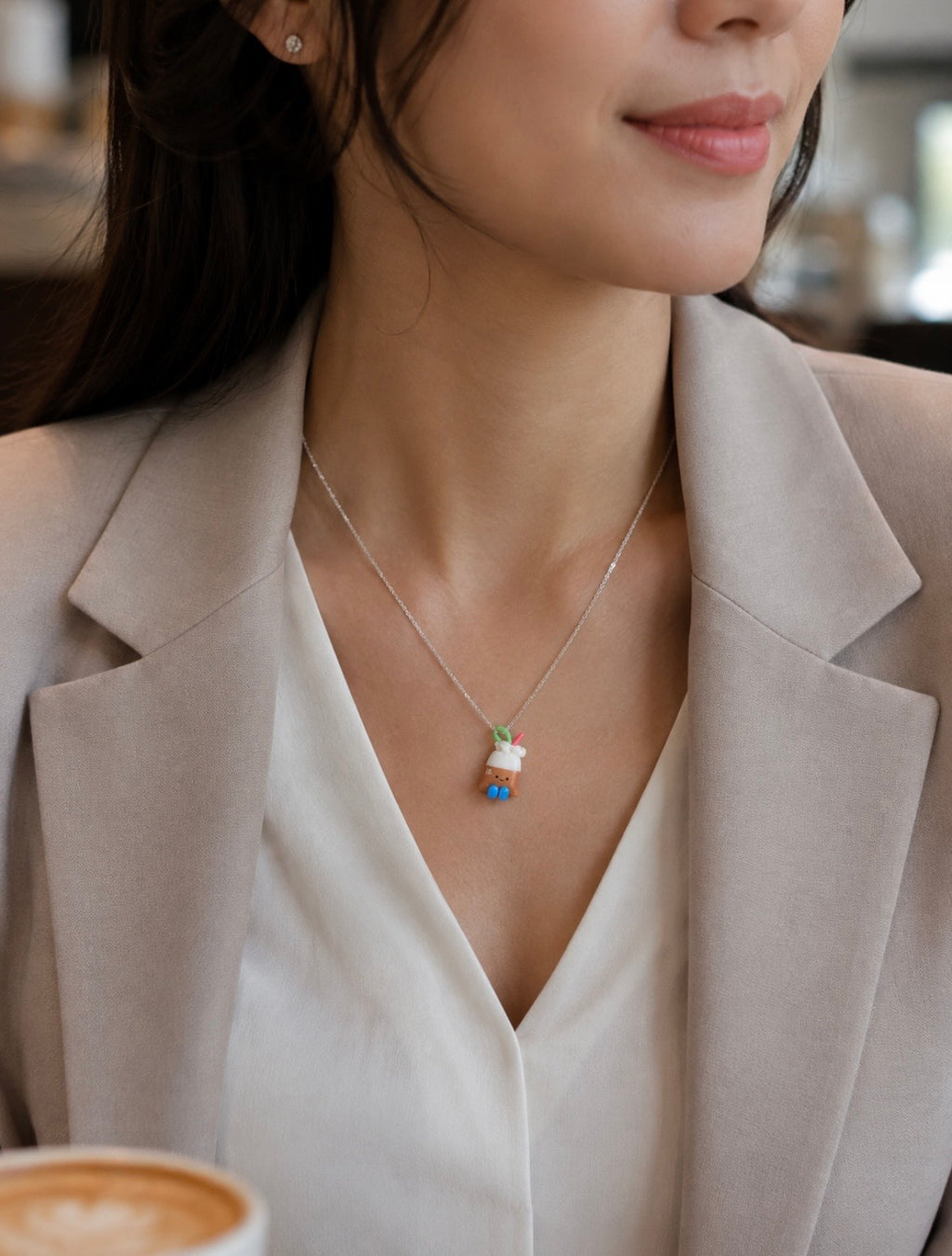 Teh Dabao Bag Chain Necklaces in Silver , (hawker colourway)