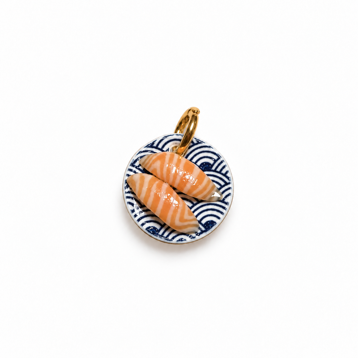 The Salmon Sushi Plate Miniature Charm