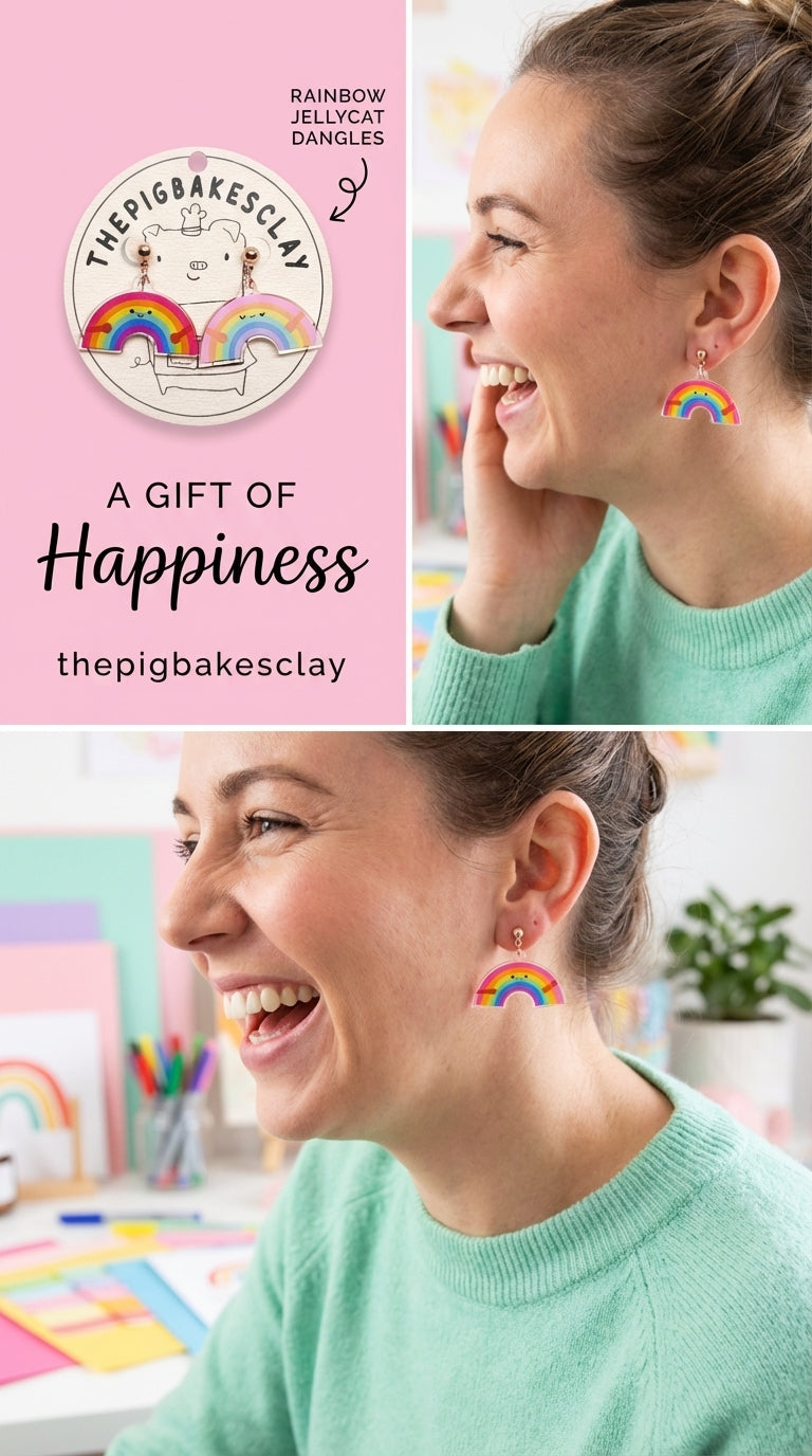 Rainbow Jellycat Stud Dangles (INSTOCK)