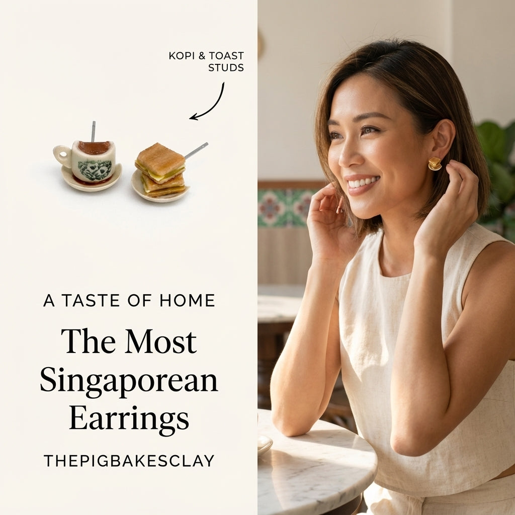 Kopi and Kaya Butter Toast Earring Studs