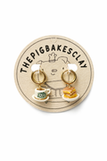 Kopi and Kaya Butter Toast Earrings/Necklaces (INSTOCK/PREORDER - 6-8weeks)