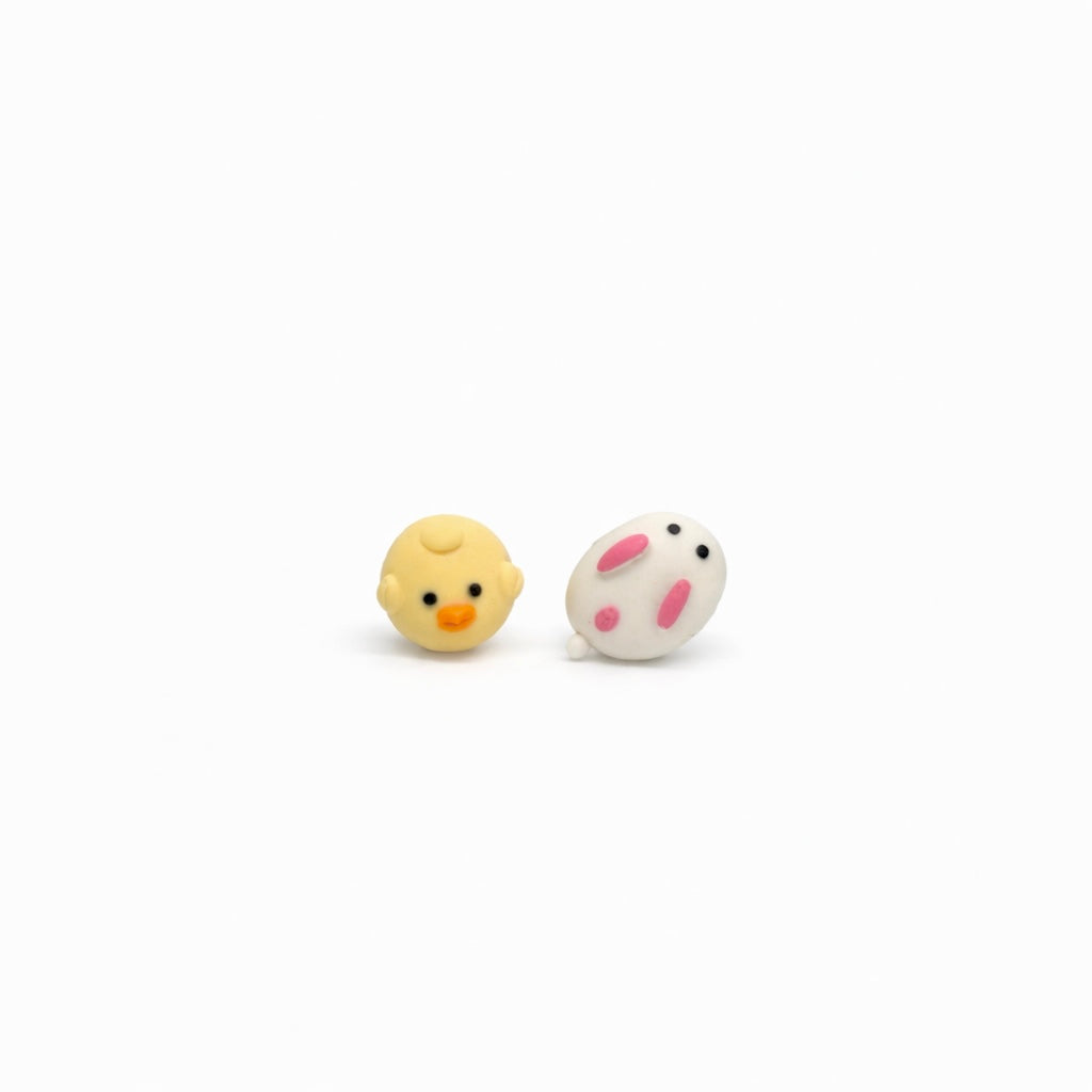 Chick and Rabbit Chinese Bao Studs