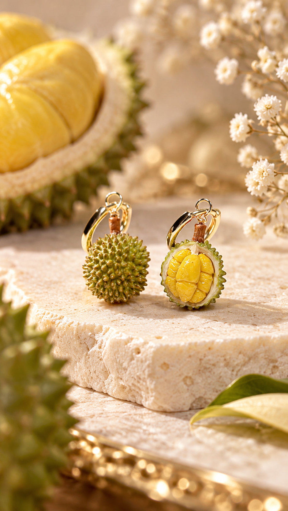 The Durian Ear Hoops