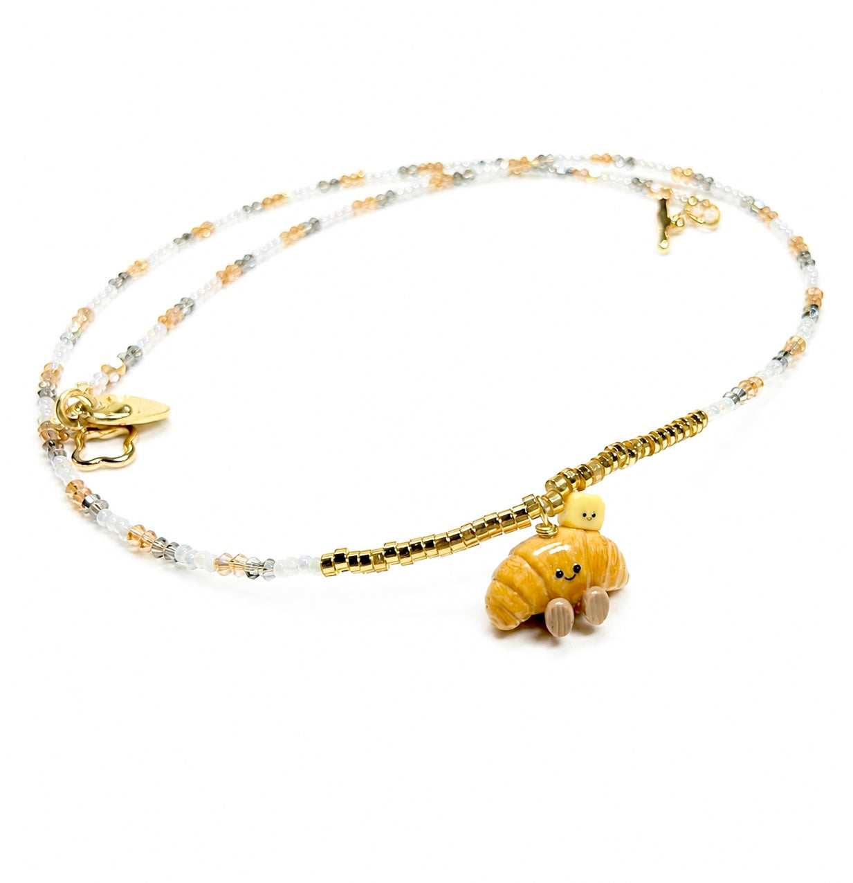 The Shiopan Jellycat and his Pet Butter Necklace in Neutrals