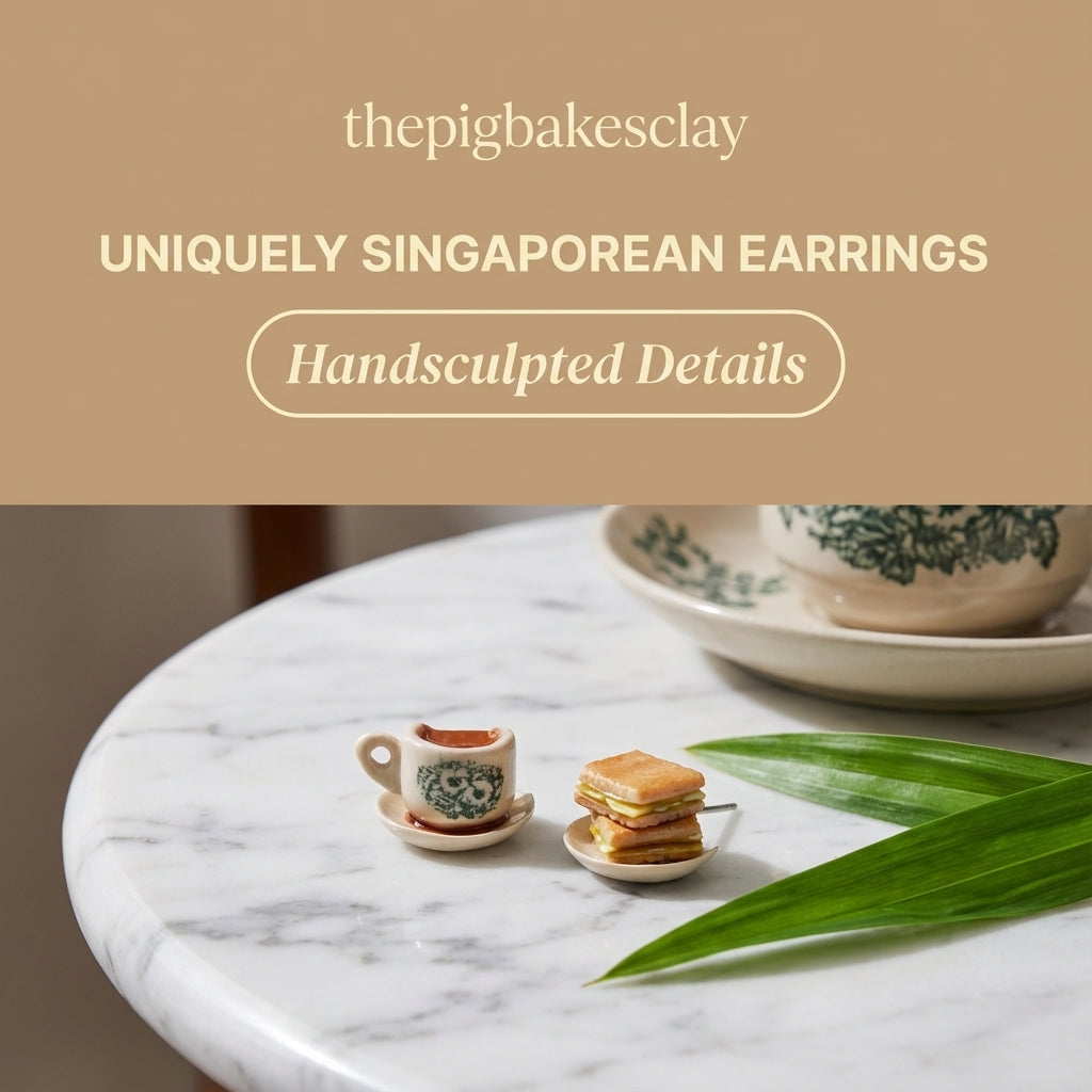 Kopi and Kaya Butter Toast Earring Studs