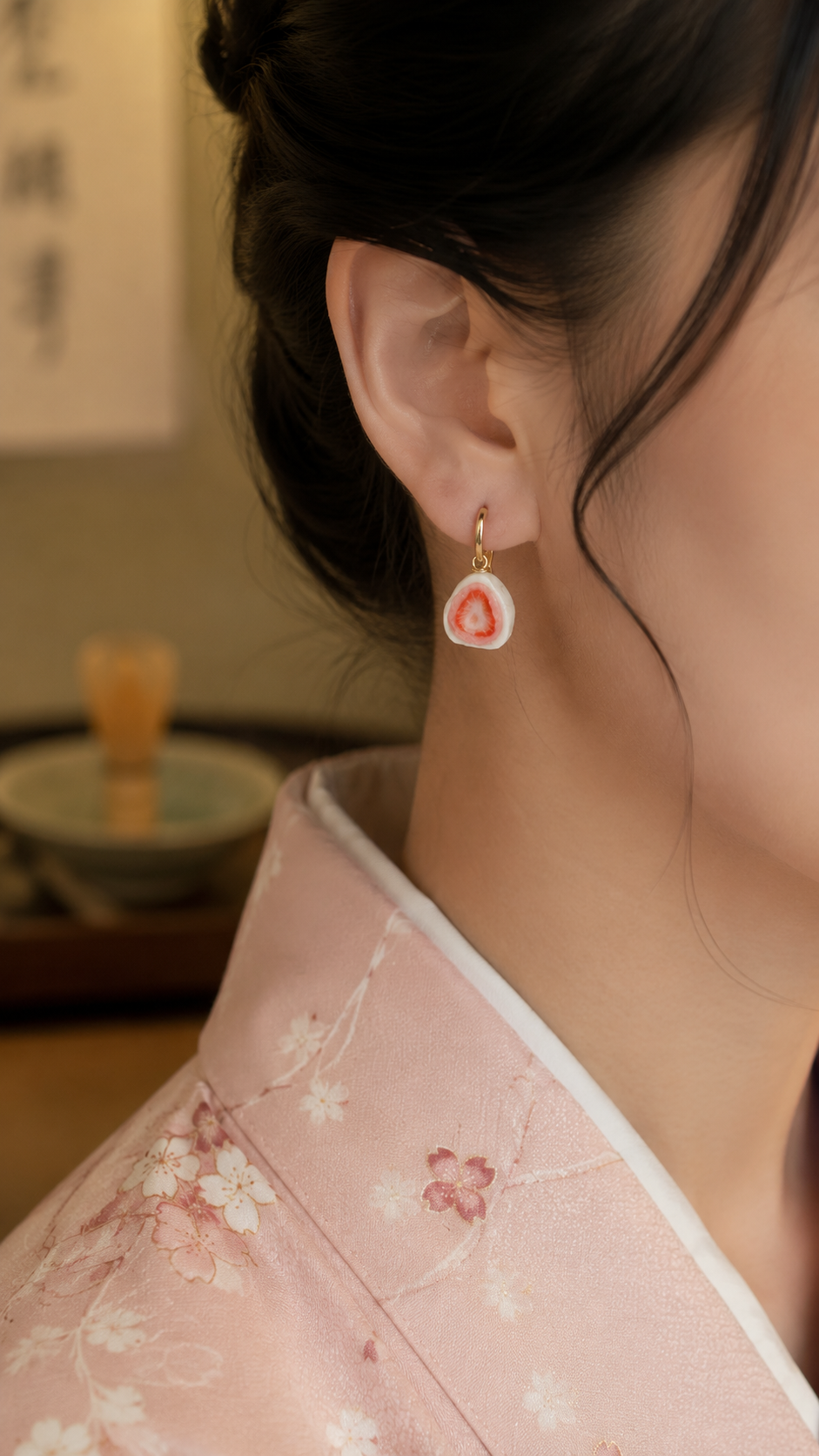 The Strawberry Wagashi Earring Collection