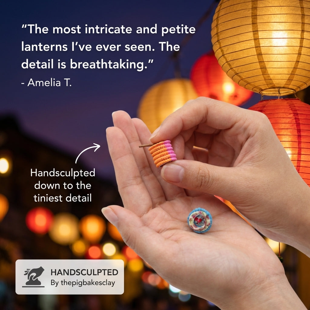 Traditional Paper Lantern Earring Studs