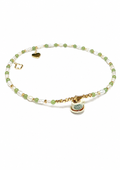 Hand-Beaded Jade and Pearl Kopi Cup and Toast Necklace (Customised for Bernice)