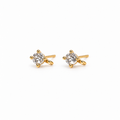 Zircon-Crystal Stud Dangle (14K Gold-plated over 925 Sterling Silver)
