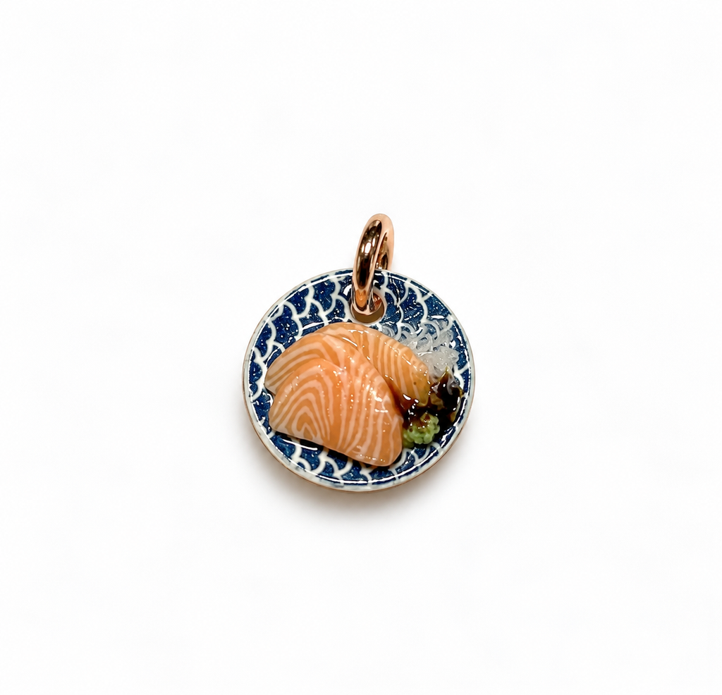 The Salmon Sashimi Plate Miniature Charm