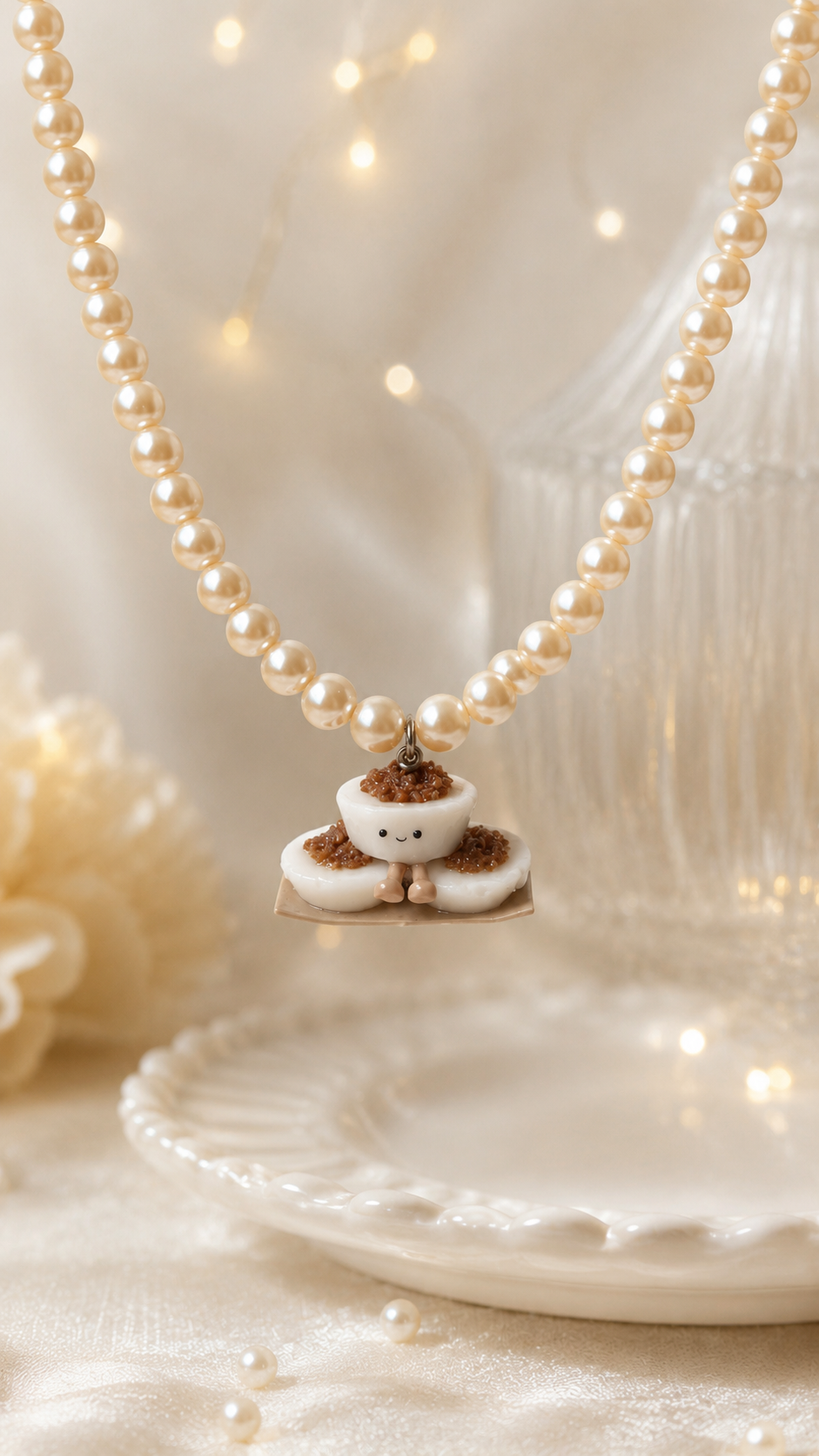 Chwee Kueh Trio Warm-Toned Pearl Necklace